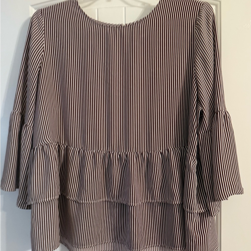 Striped Black and White Women's Top